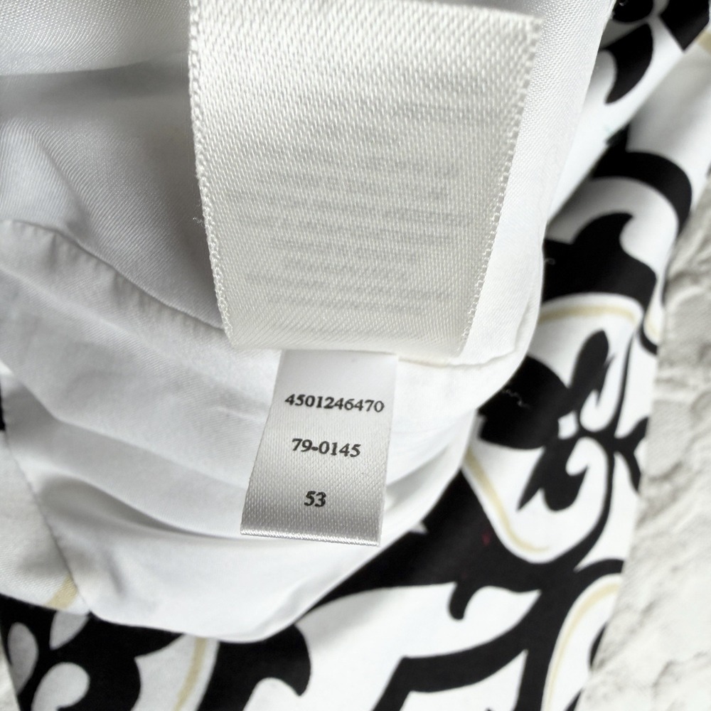 White House Black Market Skirt 12 Black White Geometric Office Banker Career - Picture 10 of 10